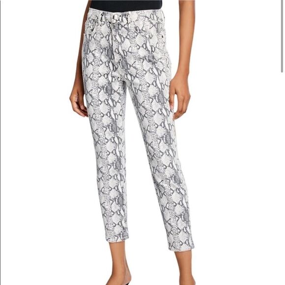 FRAME Ali cropped snake-print high-rise skinny jeans - Picture 8 of 8